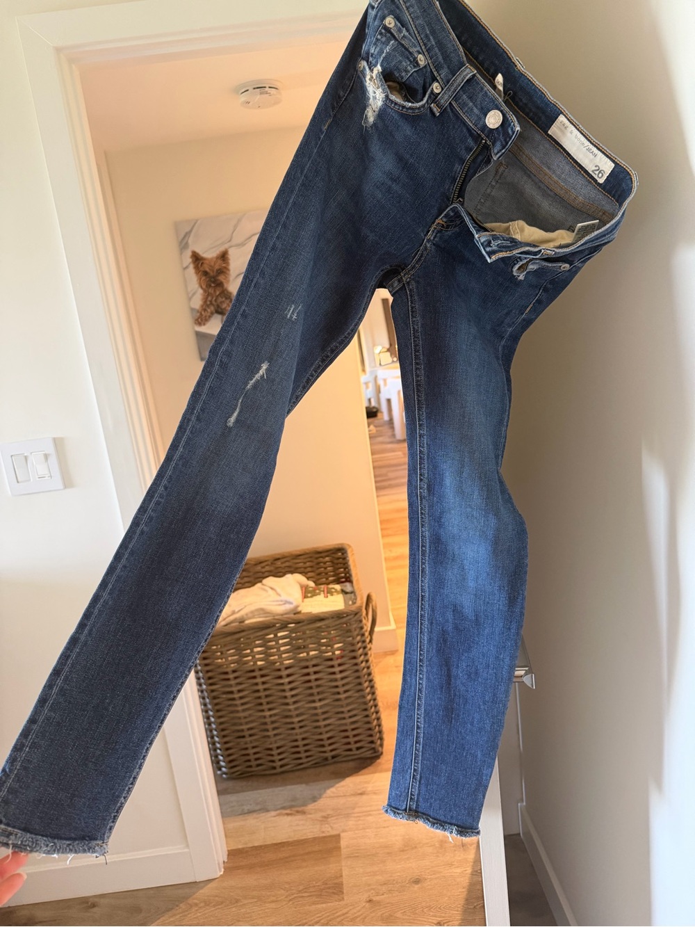 rag & bone light blue denim jeans